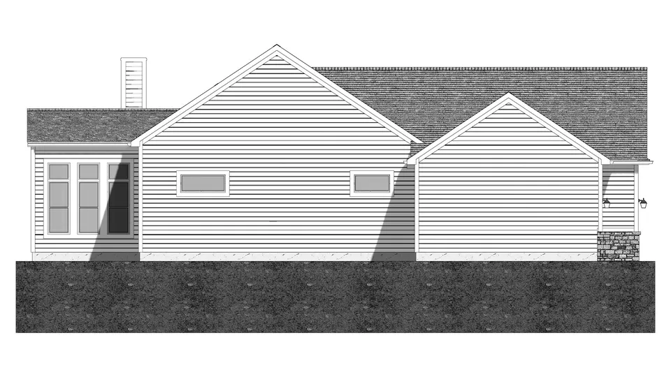 The Leland house plan, exterior view 4
